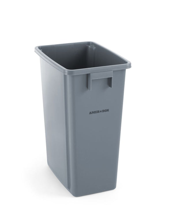 Slank affaldsbeholder, AmerBox, 60L, Lysegrå, 455x315x(H)580mm