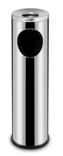 Stående affaldsbeholder med askebæger, HENDI, 33L, ⌀240x(H)660mm
