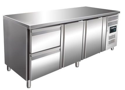 Kølebord med 2 låger og 1x 2 skuffesæt, model KYLJA 3110 TN