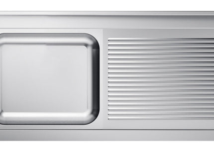 Bordplade med 1 vask - venstre - 700 x 1400 mm
