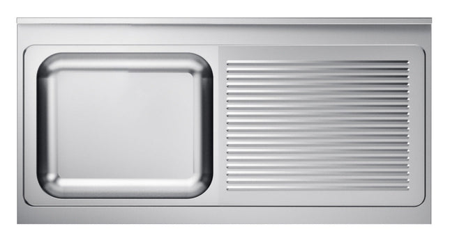 Bordplade med 1 vask - venstre - 700 x 1400 mm