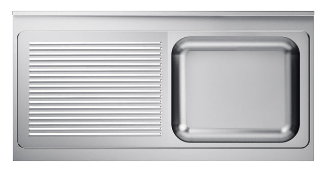 Bordplade med 1 vask - højre - 700 x 1400 mm