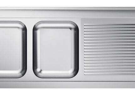 Bordplade med 2 vaske - venstre - 700 x 1600 mm