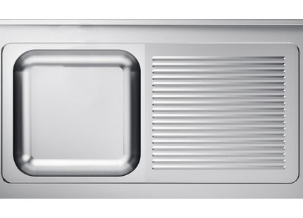 Bordplade med 1 vask - venstre - 600 x 1200 mm