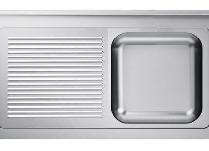Bordplade med 1 vask - højre - 600 x 1200 mm
