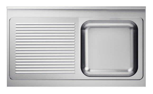 Bordplade med 1 vask - højre - 600 x 1200 mm