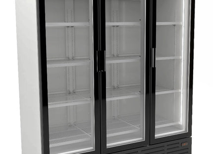 Køleskab 3 glasdøre - HVID 9002