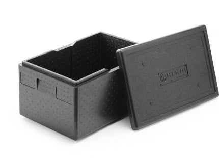 Isolerende transportkasse, HENDI, Kitchen Line, GN 1/1, 46L, Sort, 600x400x(H)320mm