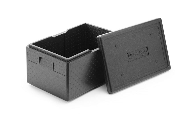 Isolerende transportkasse, HENDI, Kitchen Line, GN 1/1, 46L, Sort, 600x400x(H)320mm