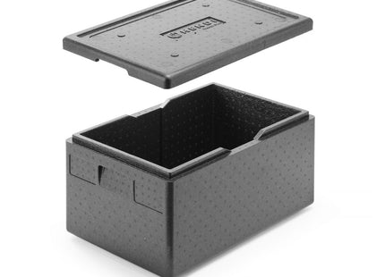 Isolerende transportkasse, HENDI, Kitchen Line, GN 1/1, 46L, Sort, 600x400x(H)320mm