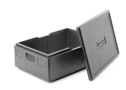 Isolerende transportkasse, HENDI, Kitchen Line, GN 1/1, 53L, Sort, 685x485x(H)260mm