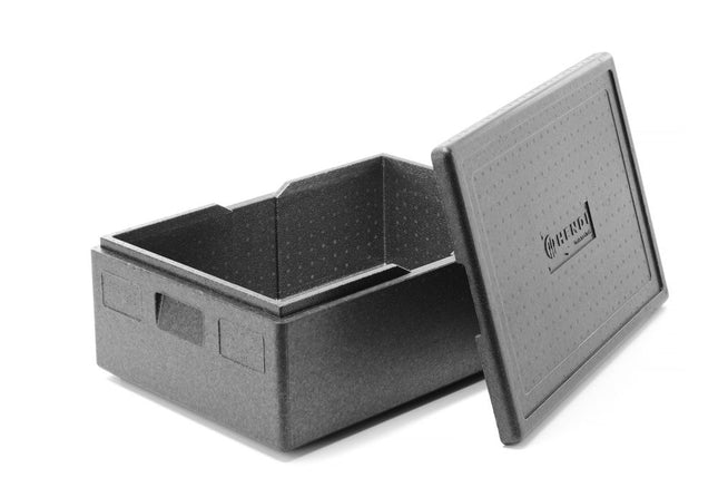 Isolerende transportkasse, HENDI, Kitchen Line, GN 1/1, 53L, Sort, 685x485x(H)260mm