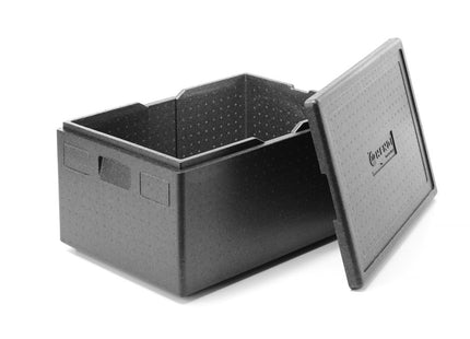 Isolerende transportkasse, HENDI, Kitchen Line, GN 1/1, 80L, Sort, 685x485x(H)360mm