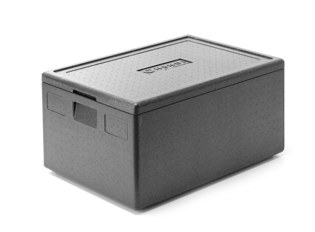 Isolerende transportkasse, HENDI, Kitchen Line, GN 1/1, 80L, Sort, 685x485x(H)360mm