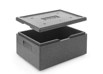 Isolerende transportkasse, HENDI, Kitchen Line, GN 1/1, 40L, Sort, 600x400x(H)283mm