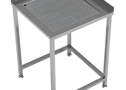 Arbejdsbord hjørne med integreret dripbake 650 x 650