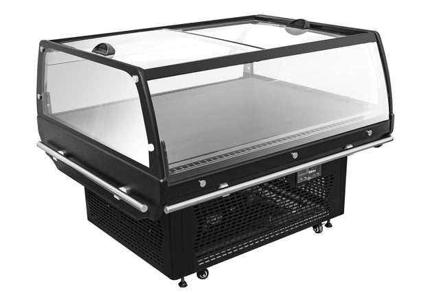 Køleø med glas dække 1.3