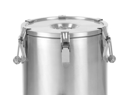 Isoleret transportbeholder – med tappehane, HENDI, Profi Line, 35L, Sølv, ⌀330x(H)570mm