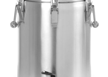 Isoleret transportbeholder – med tappehane, HENDI, Profi Line, 10L, Sølv, ⌀330x(H)220mm