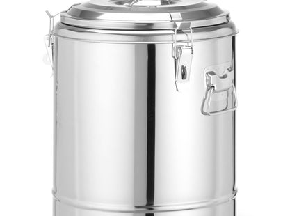 Isoleret transportbeholder, HENDI, Kitchen Line, 23L, Sølv, ⌀350x(H)440mm