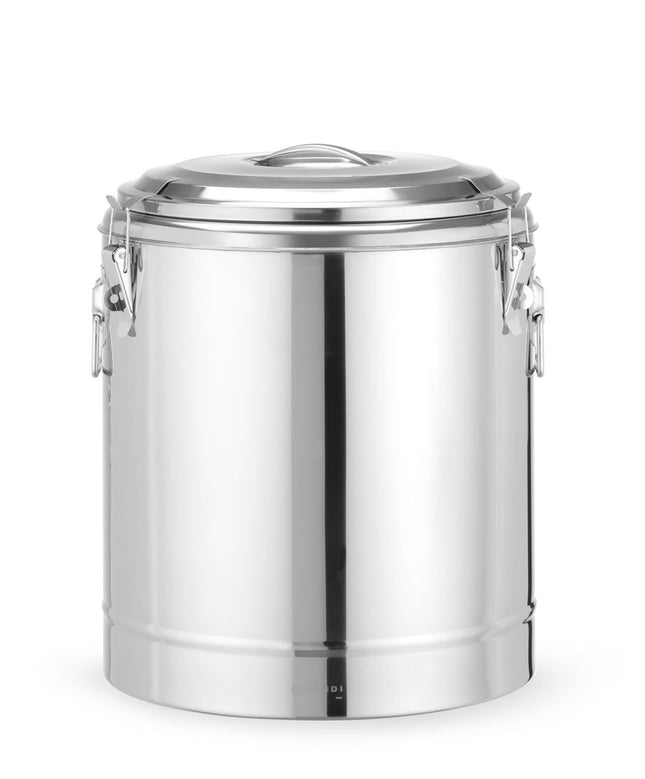 Isoleret transportbeholder, HENDI, Kitchen Line, 36L, Sølv, ⌀400x(H)500mm