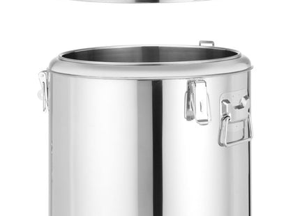 Isoleret transportbeholder, HENDI, Kitchen Line, 36L, Sølv, ⌀400x(H)500mm