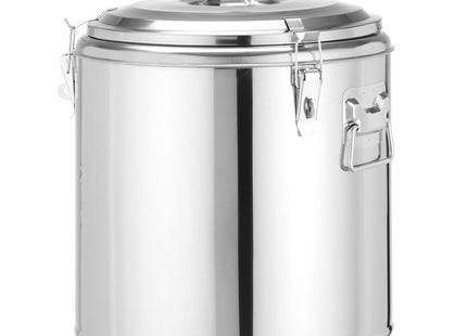 Isoleret transportbeholder, HENDI, Kitchen Line, 36L, Sølv, ⌀400x(H)500mm