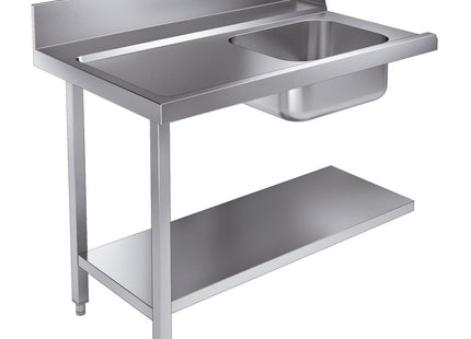 Indløbsbord - bundhylde - venstre - 1200 mm - til 7280.0045 / 7280.0046