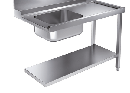 Indløbsbord - bundhylde - højre - 1200 mm - til 7082.0070 / 7082.0075