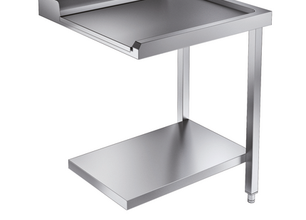 Udløbsbord med bundhylde - højre - 700 mm - til 7082.0070 / 7082.0075