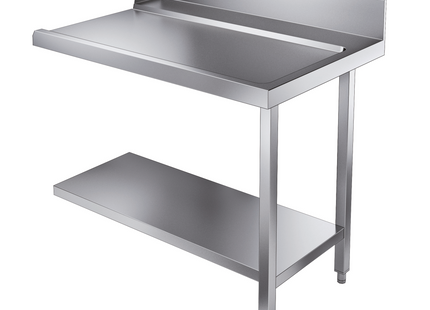 Udløbsbord med bundhylde - højre - 1100 mm - til 7082.0070 / 7082.0075