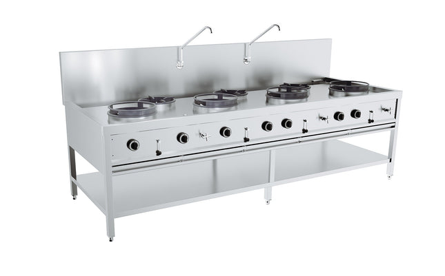 GAS WOK bord 4X17kW + 3X9kW