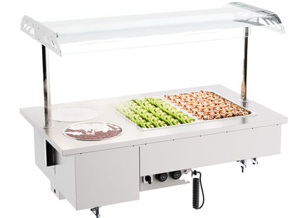 Drop-in bain-marie enhed med skåle 2/1