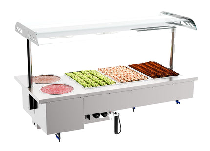 Drop-in bain-marie enhed med skåle 3/1