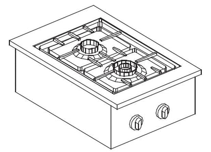 Komfur - gas 2 BU. 7KW