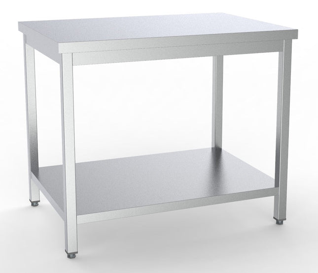 Arbejdsbord med bundhylde – fladpakket – 600 × 700 mm