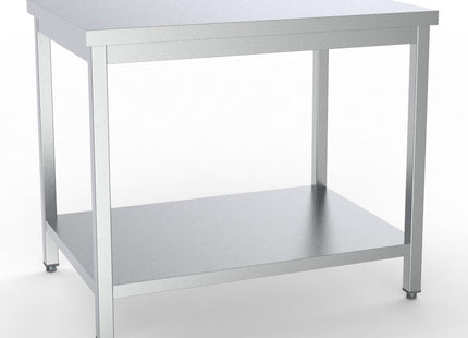 Arbejdsbord med bundhylde – fladpakket – 700 × 1.800 mm