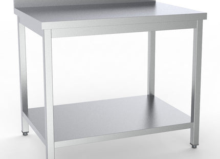 Arbejdsbord med ekstra hylde - flat packed - 600 x 700 mm