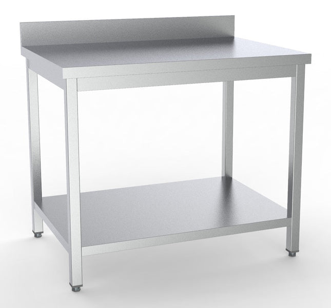Arbejdsbord med ekstra hylde - flat packed - 600 x 700 mm