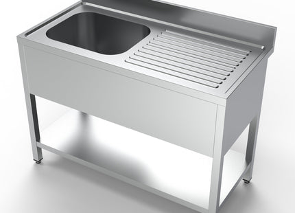 Bord med vask til venstre – 600 × 1.200 mm