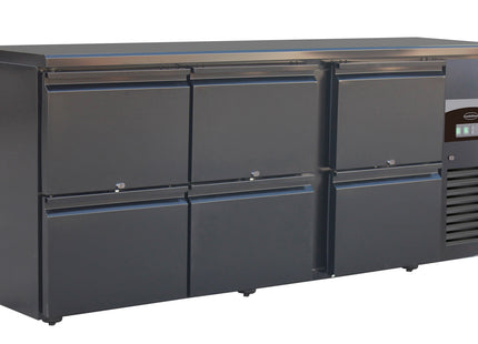 Barcooler sort 6 skuffer