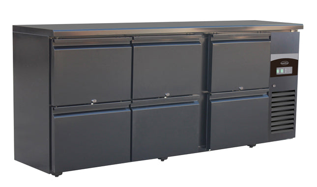 Barcooler sort 6 skuffer