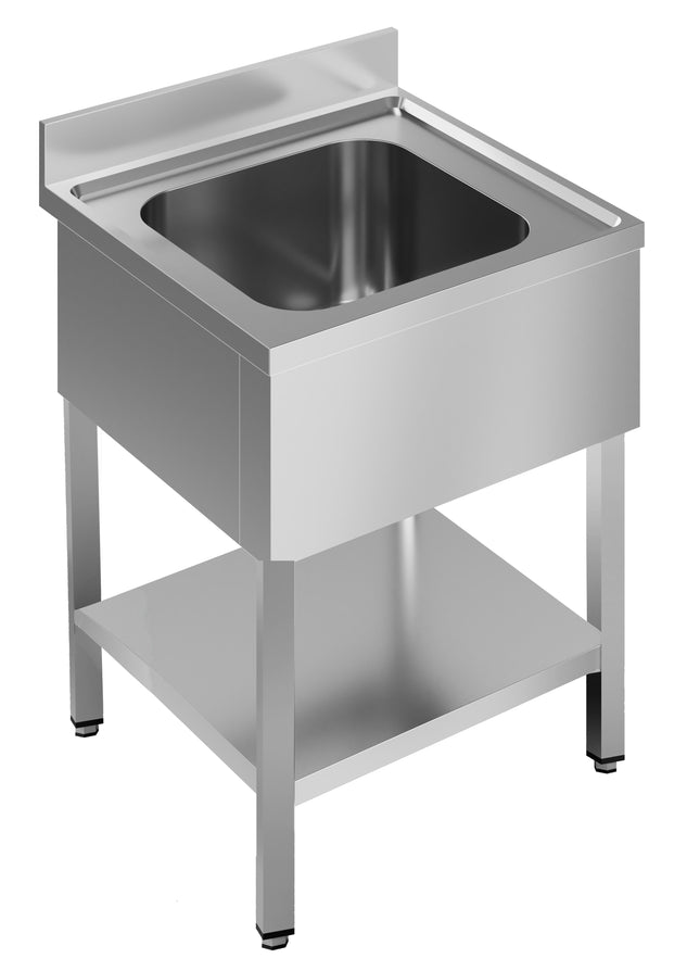 Bord med vask - midt - 700 x 700 mm (flat packed)