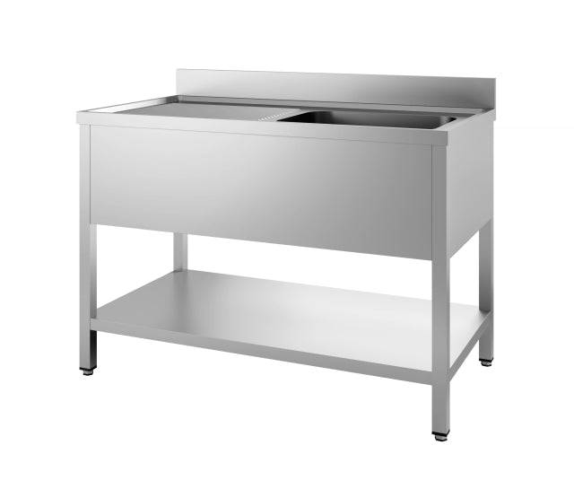 Bord med vask - højre - 700 x 1200 mm (flat packed)