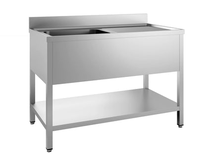 Bord med vask - venstre - 700 x 1400 mm (flat packed)