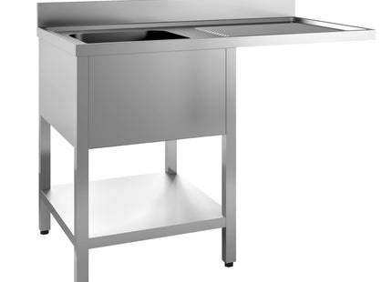 Bord til opvaskemaskine - med hylde - 700 x 1400 mm