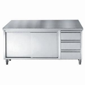 700 Arbejdsbord skydedøre skuffer 1800