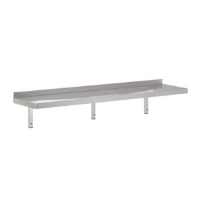 Væghylde – rustfrit stål – 300 × 2200 mm inkl. beslag