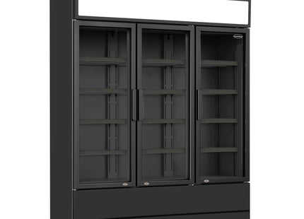 Køleskab 3 glasdøre SORT FCU-1200 BL