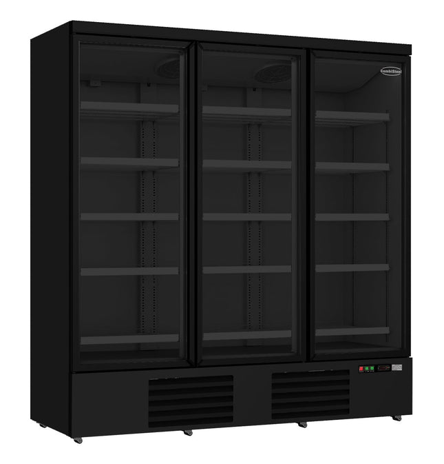 Køleskab 3 glasdøre SORT JDE-1530R BL